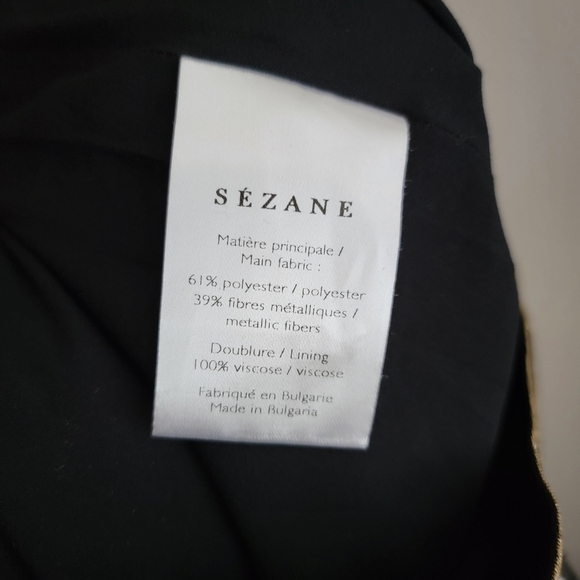 Sezane Malla Skirt in Metallic Cognac Tiles size 36 - Picture 7 of 7